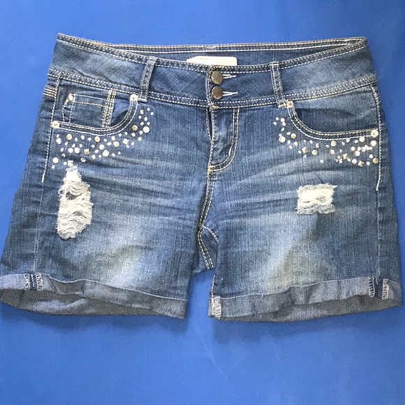2 Pairs Jean Shorts, Sz 8 & 9 - Picture 2 of 6
